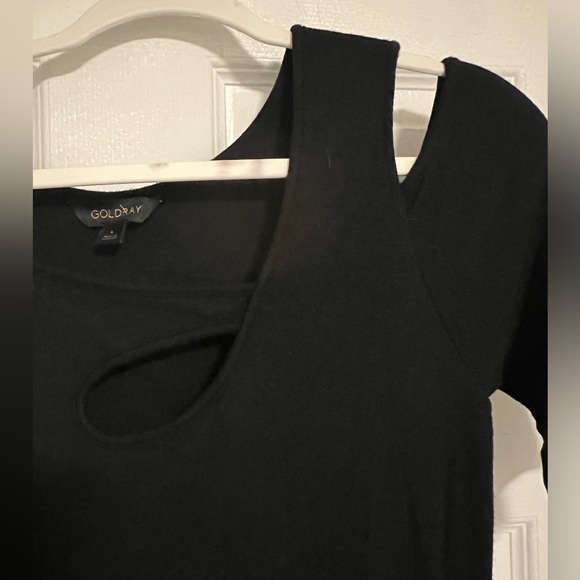 Women’s Goldray Xandra Ribbed Knit Black‎ Dress. - Picture 5 of 7